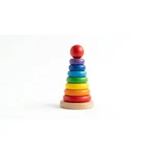 Rainbow Stacking Rings Tower