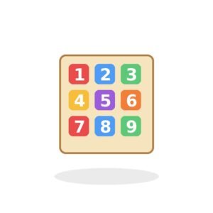 Wooden Number Puzzle Tray